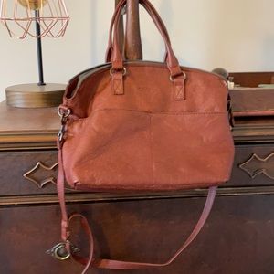 Leather handbag crossbody or shoulder